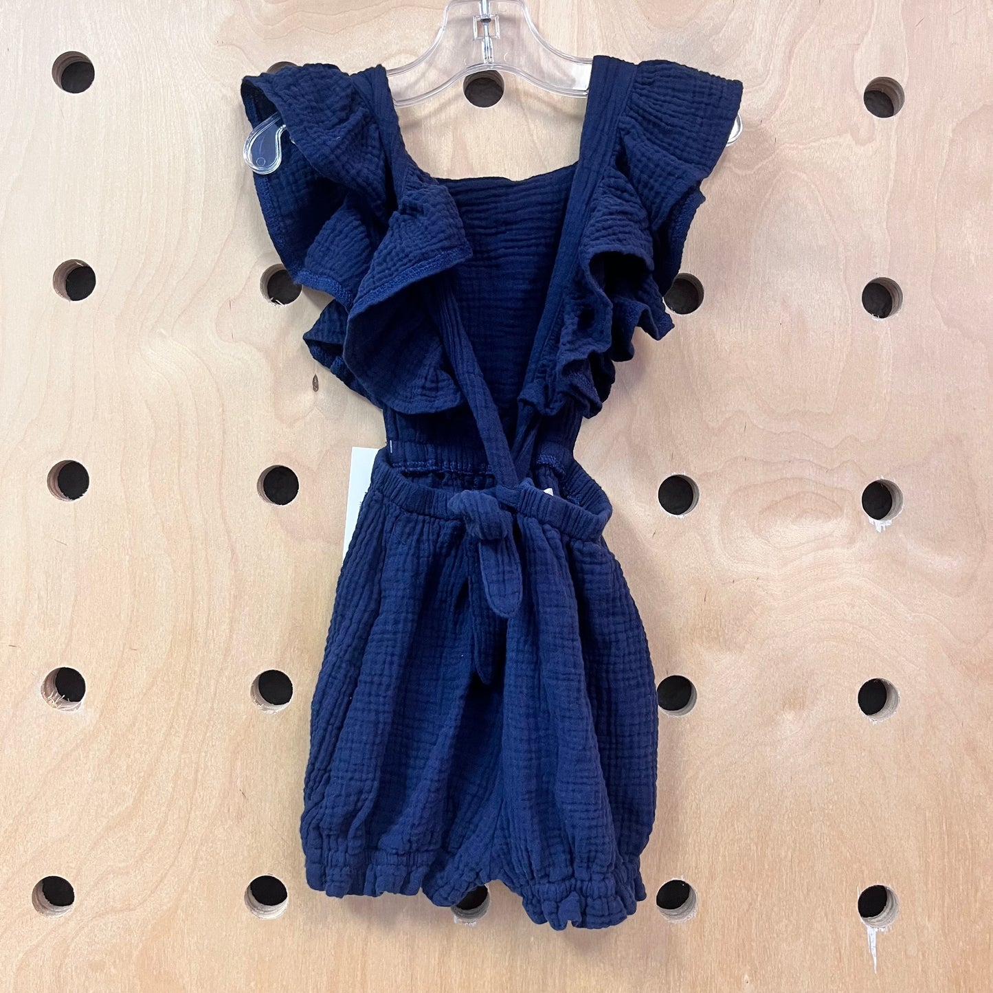 Navy Gauze Romper