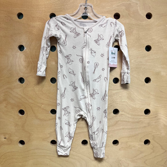 Beige Western Bamboo Zippy