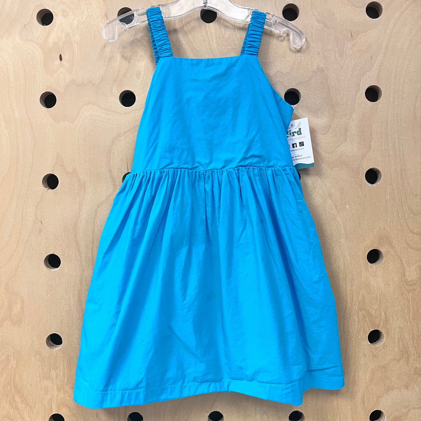 Turquoise Smocked Back Dress