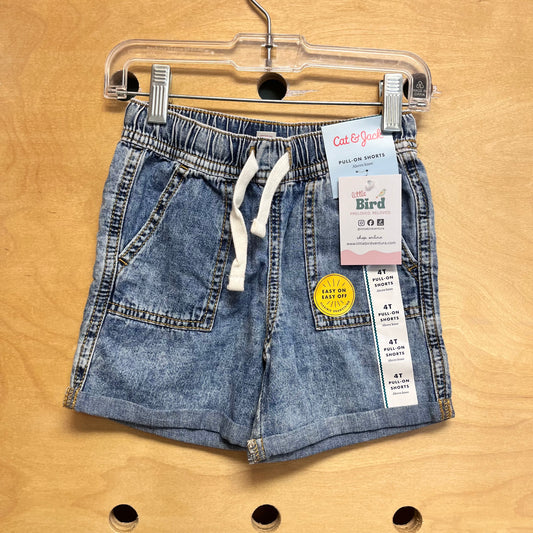 Cuffed Drawstring Denim Shorts NEW!