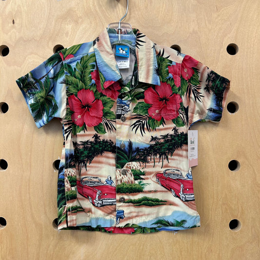 Silky Aloha Dog Button Up