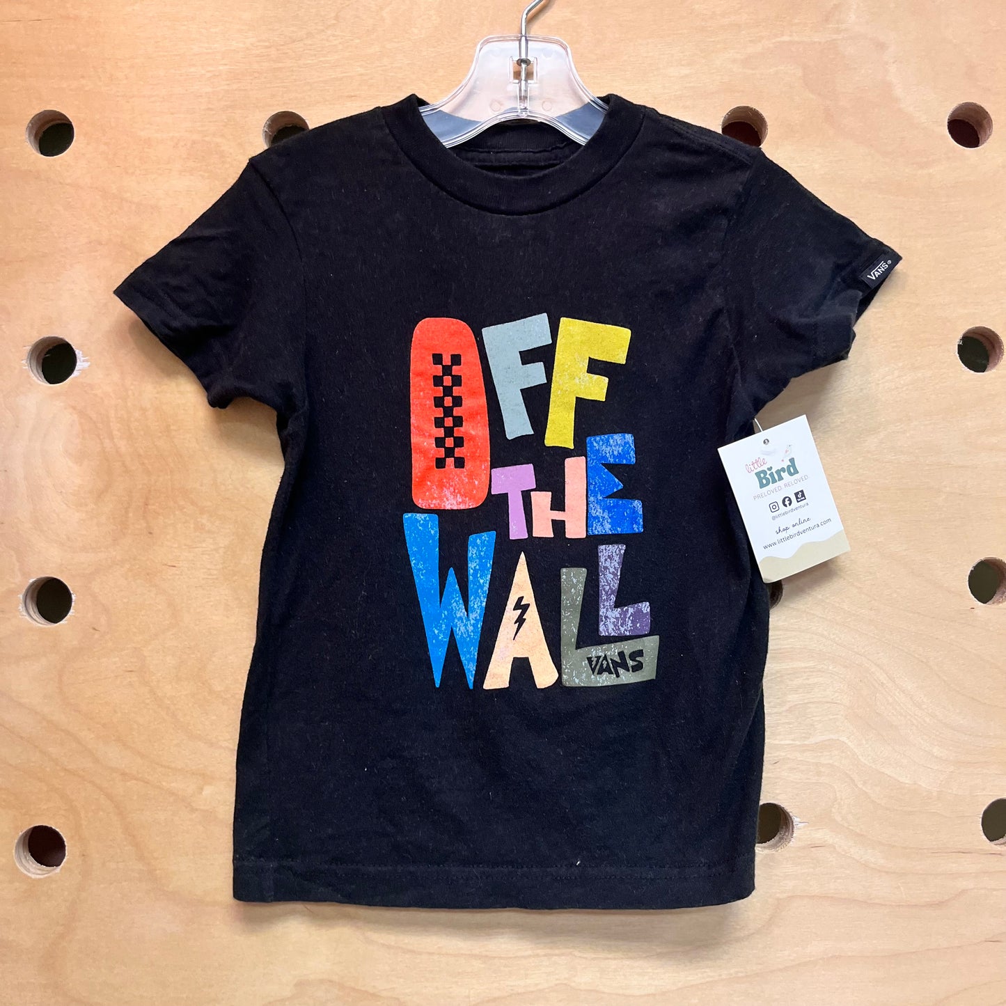 Black Colorful Logo Off the Wall Tee