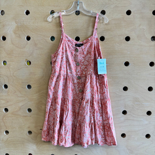 Coral/Pink Paisley Button Dress