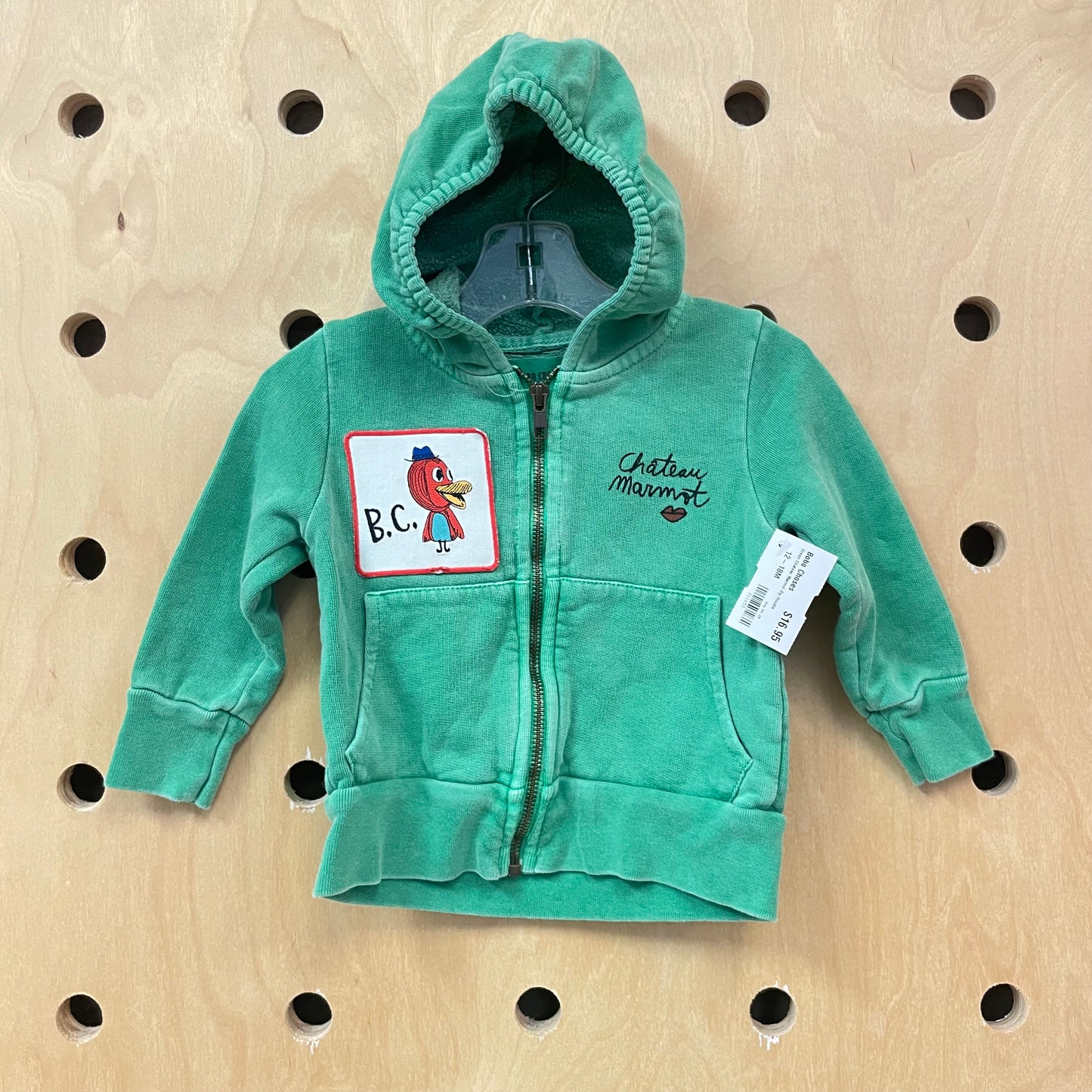 Green Chateau Marmot Zip Hoodie