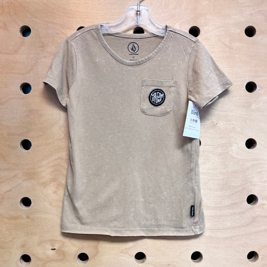 Tan Acid Washed Tee