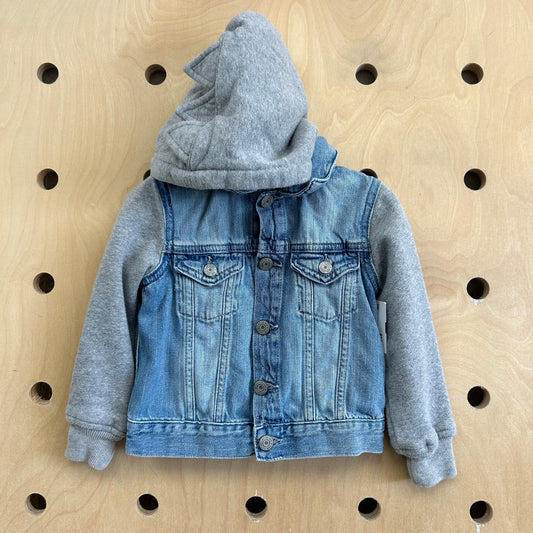 Denim + Cotton Hoodie Jacket