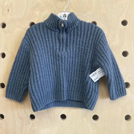 Blue 1/4 Zip Sweater