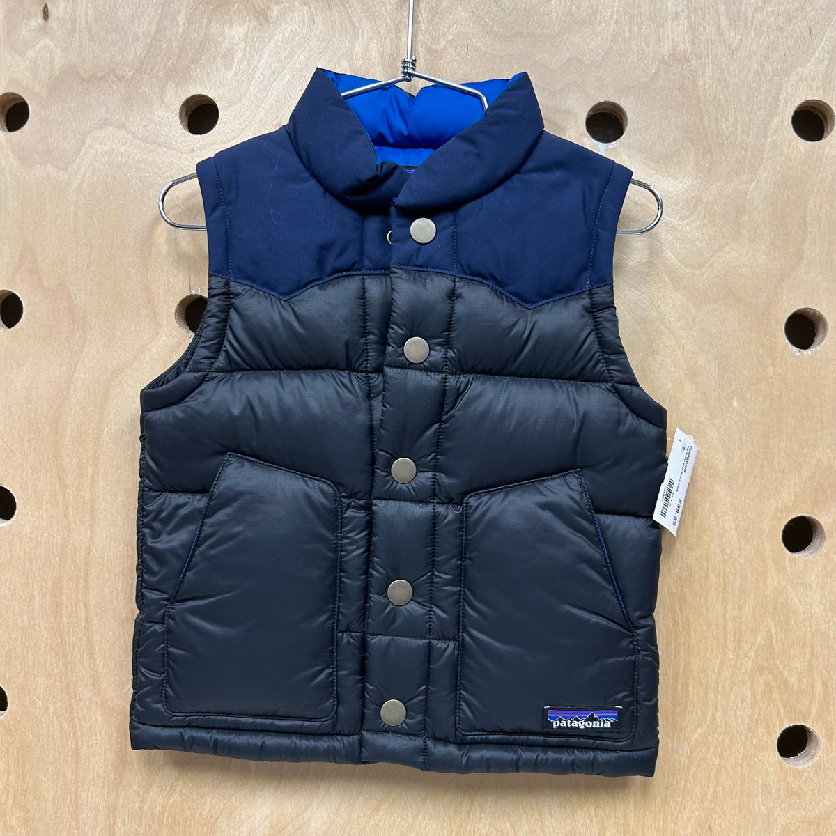 Baby Puffer Vest Blue & Black