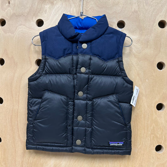Baby Puffer Vest Blue & Black