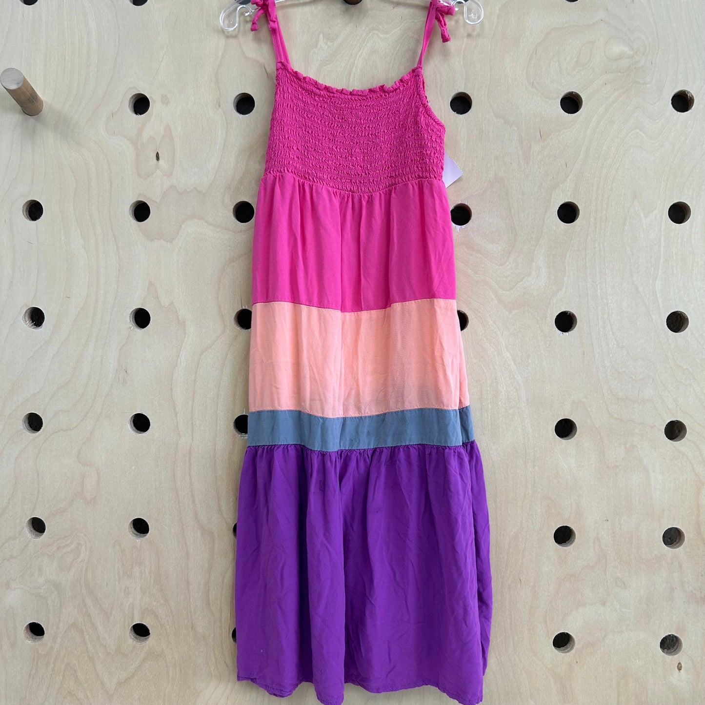 Pink Colorblock Maxi Dress
