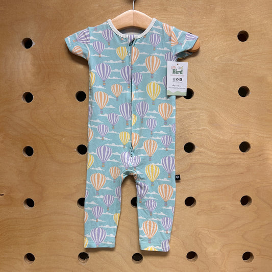 Aqua Bamboo Hot Air Balloons Romper
