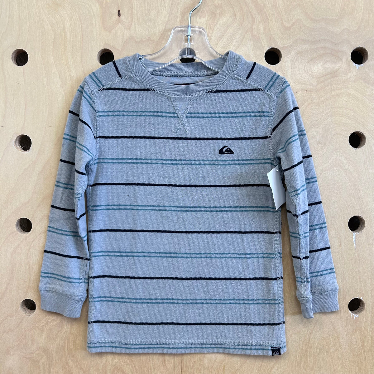 Grey Striped LS Tee