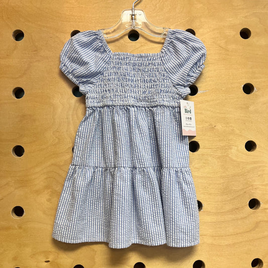 Blue/White Striped Smock Dress