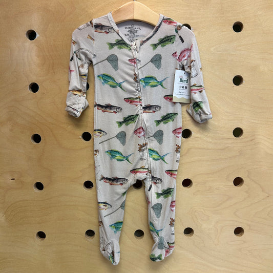 Beige Bamboo Fishing Footies
