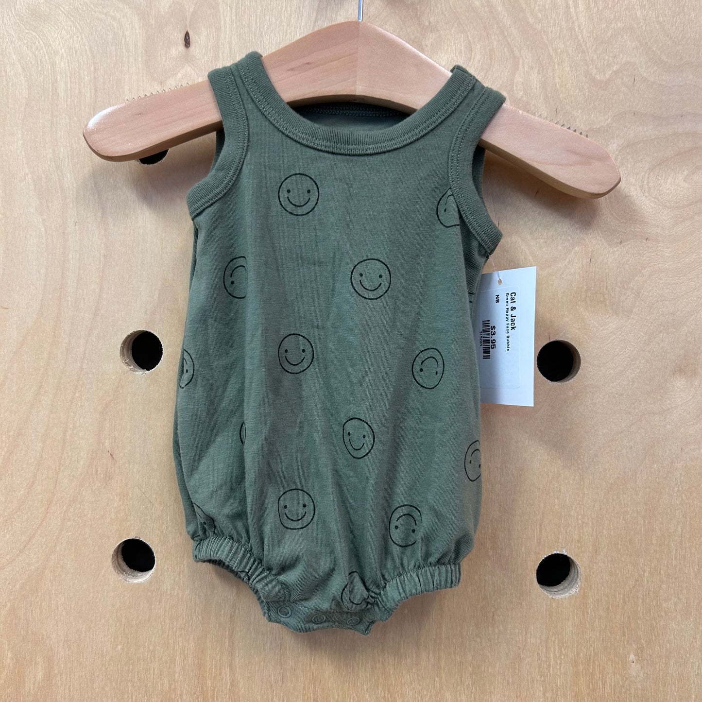 Green Happy Face Bubble