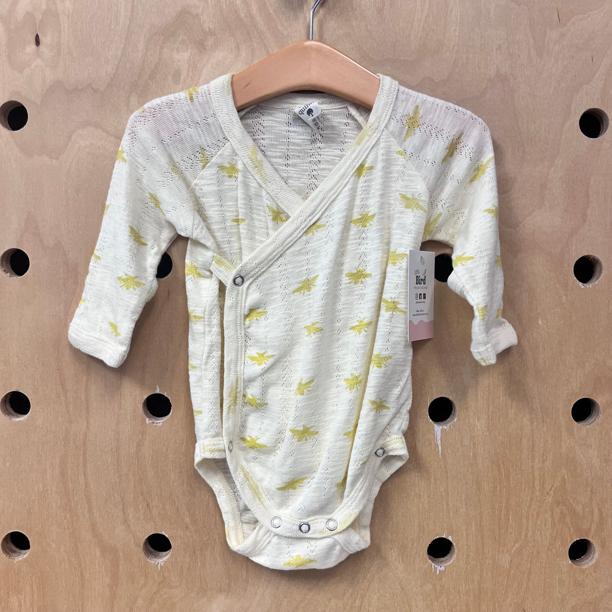 Organic Yellow Bee Pointelle Bodysuit