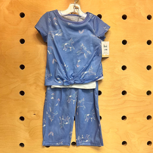 3pc Blue Unicorn Outfit