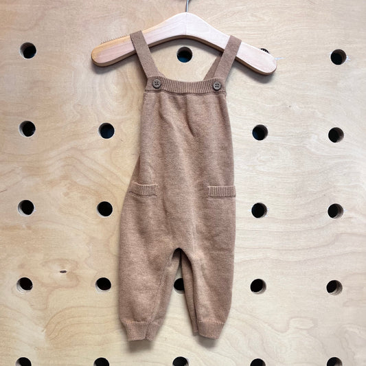 Brown Knit Pocket Romper