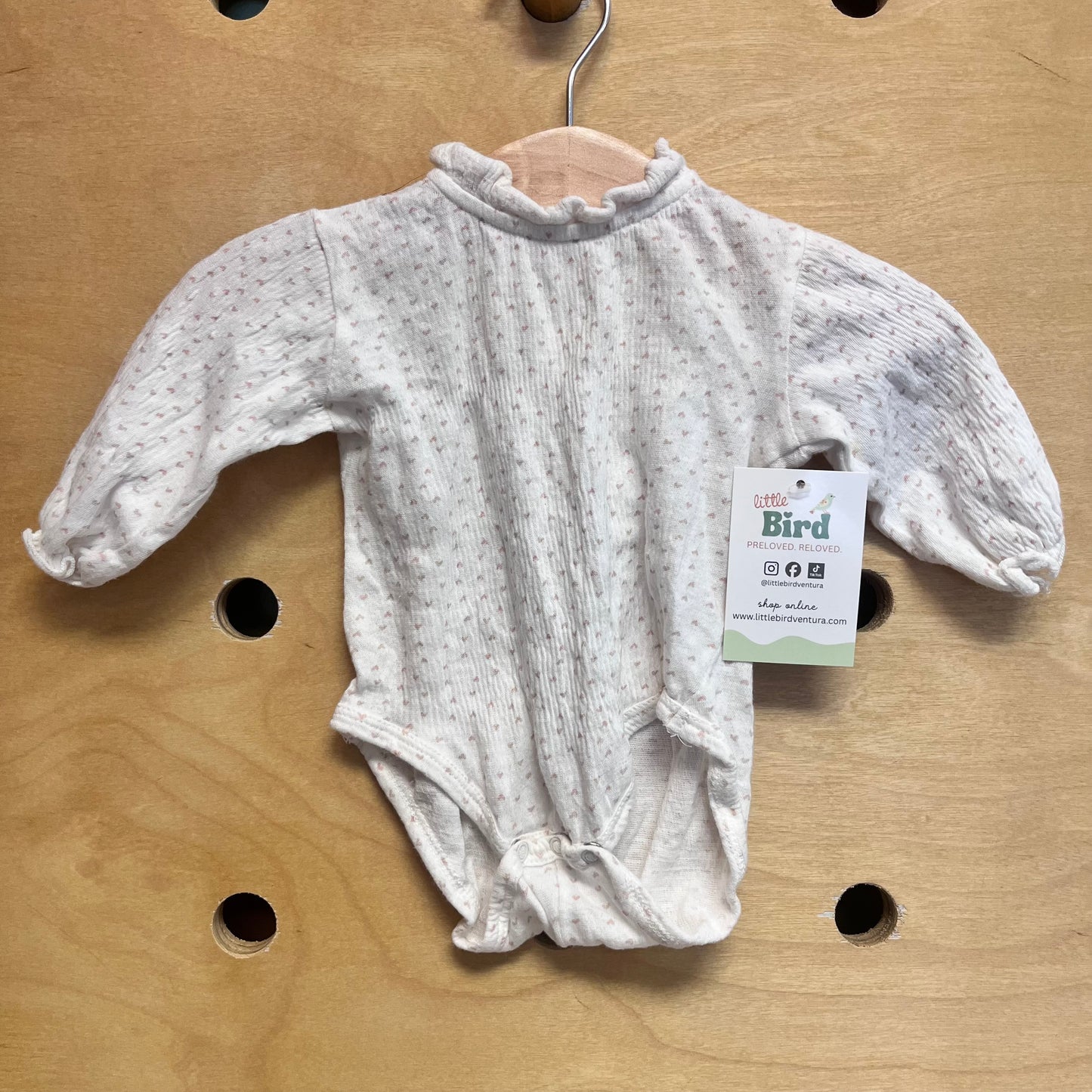 White/Pink Hearts Bodysuit