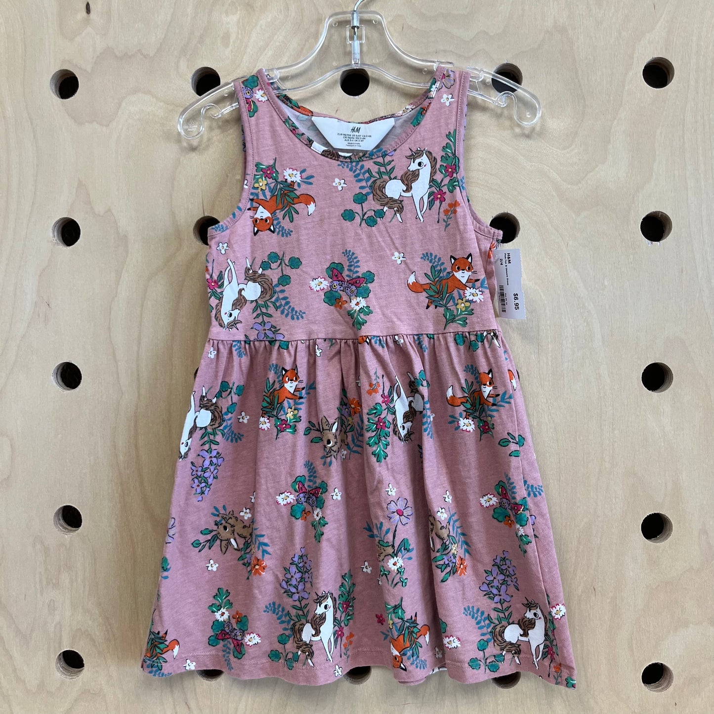 Pink Fox & Unicorn Dress