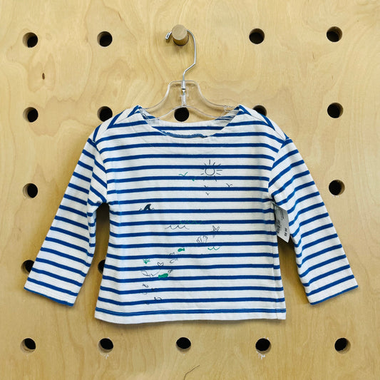Blue Strriped Sea Top