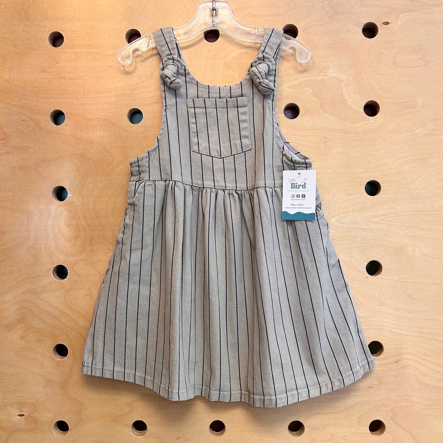 Green & Navy Stiped Dress