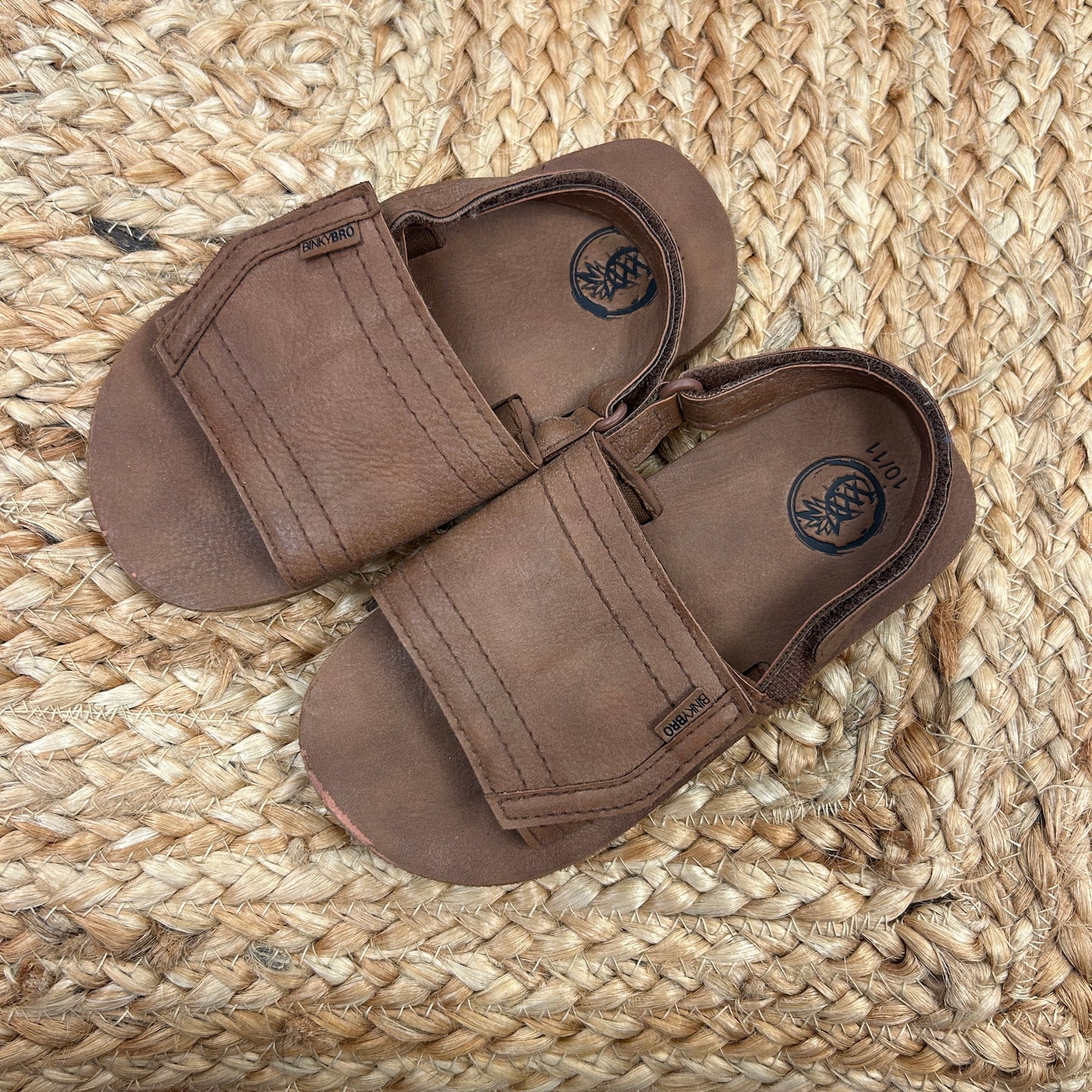 Brown Velcro Strap Slides