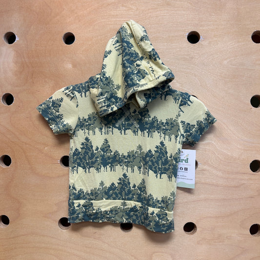 Bamboo Yellow/Green Trees Hooded Tee