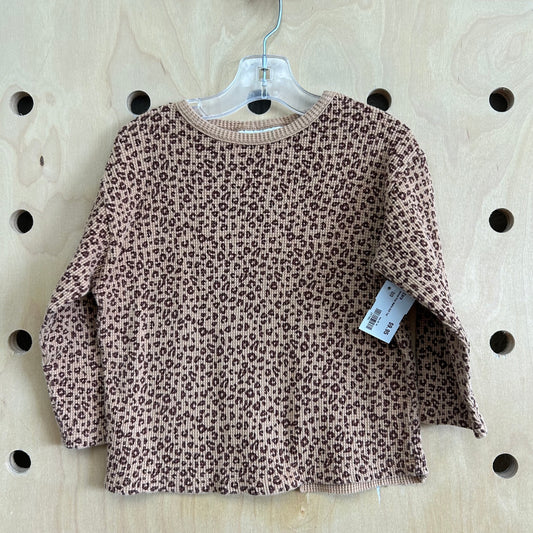 Animal Print Waffle Knit Top