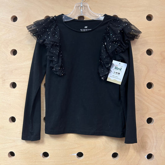 Black Tulle Sparkle LS