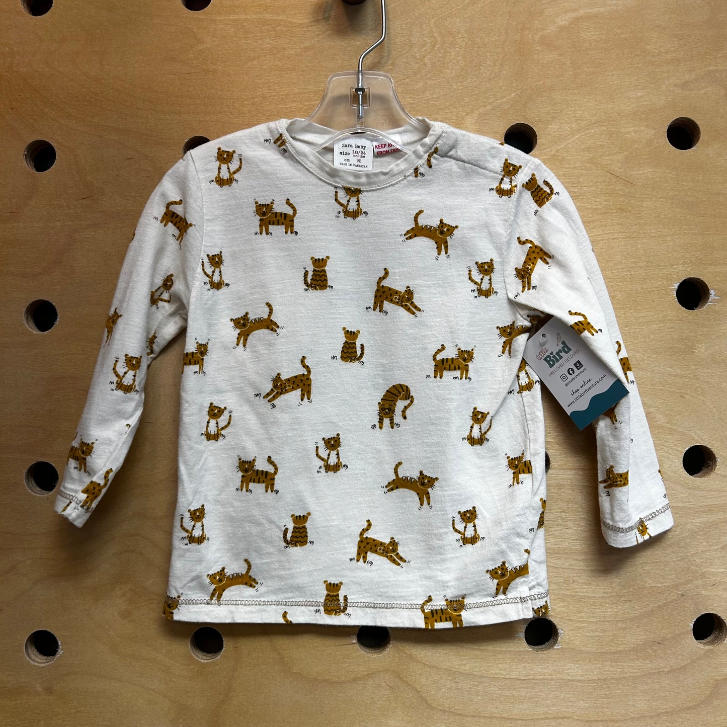 White/Marigold Cheetah LS