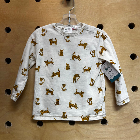 White/Marigold Cheetah LS