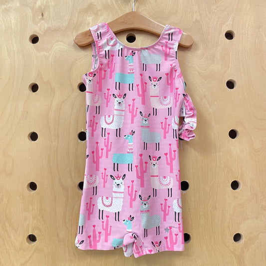 Pink Cactus Llames Unitard + Scrunchie