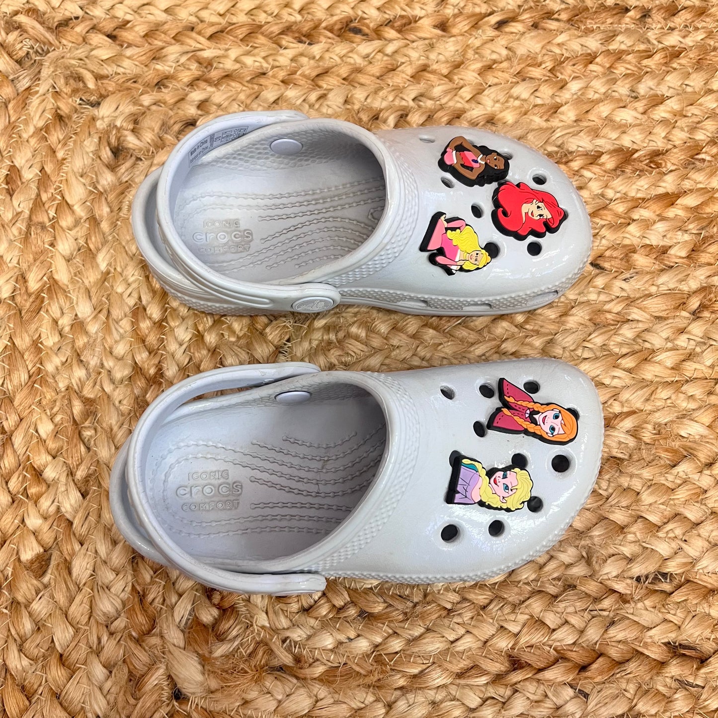 Grey Disney Princess Charmed Clogs