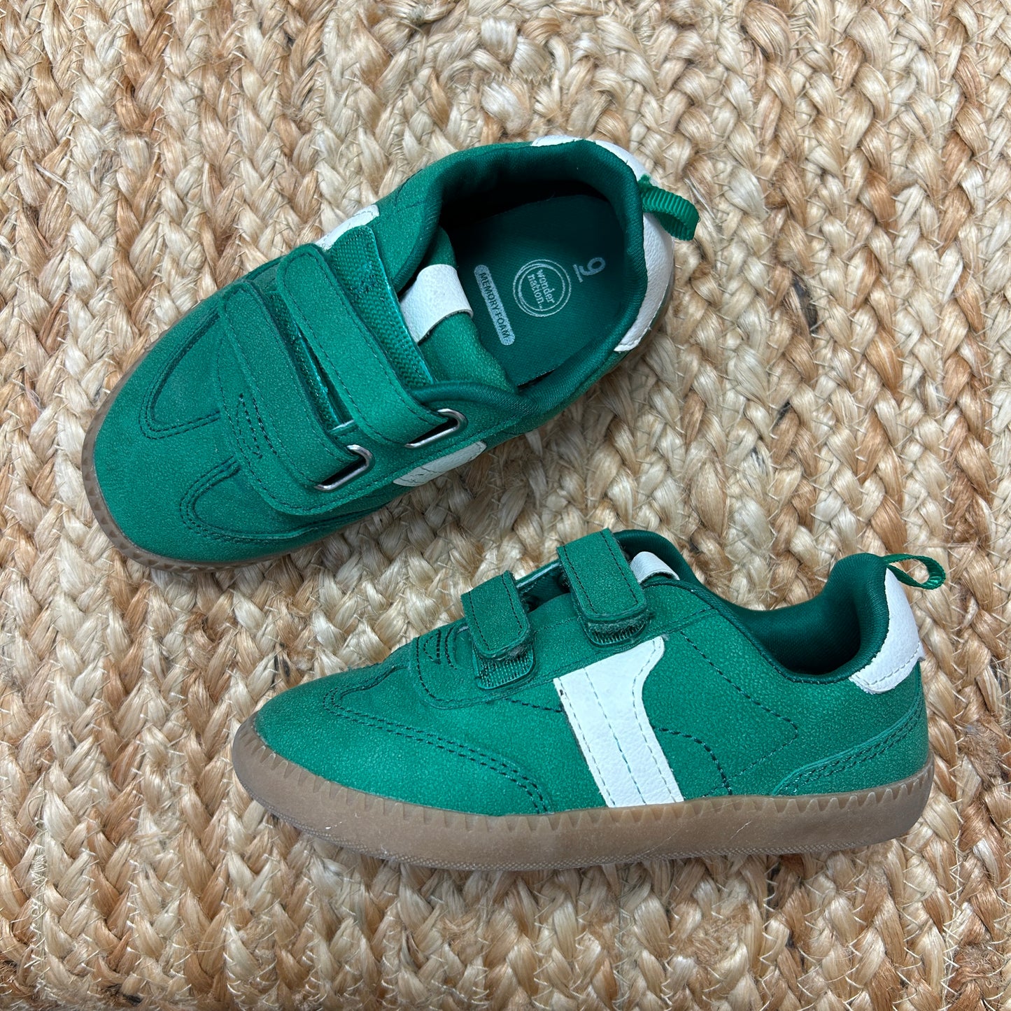 Green Velcro Sport Sneakers