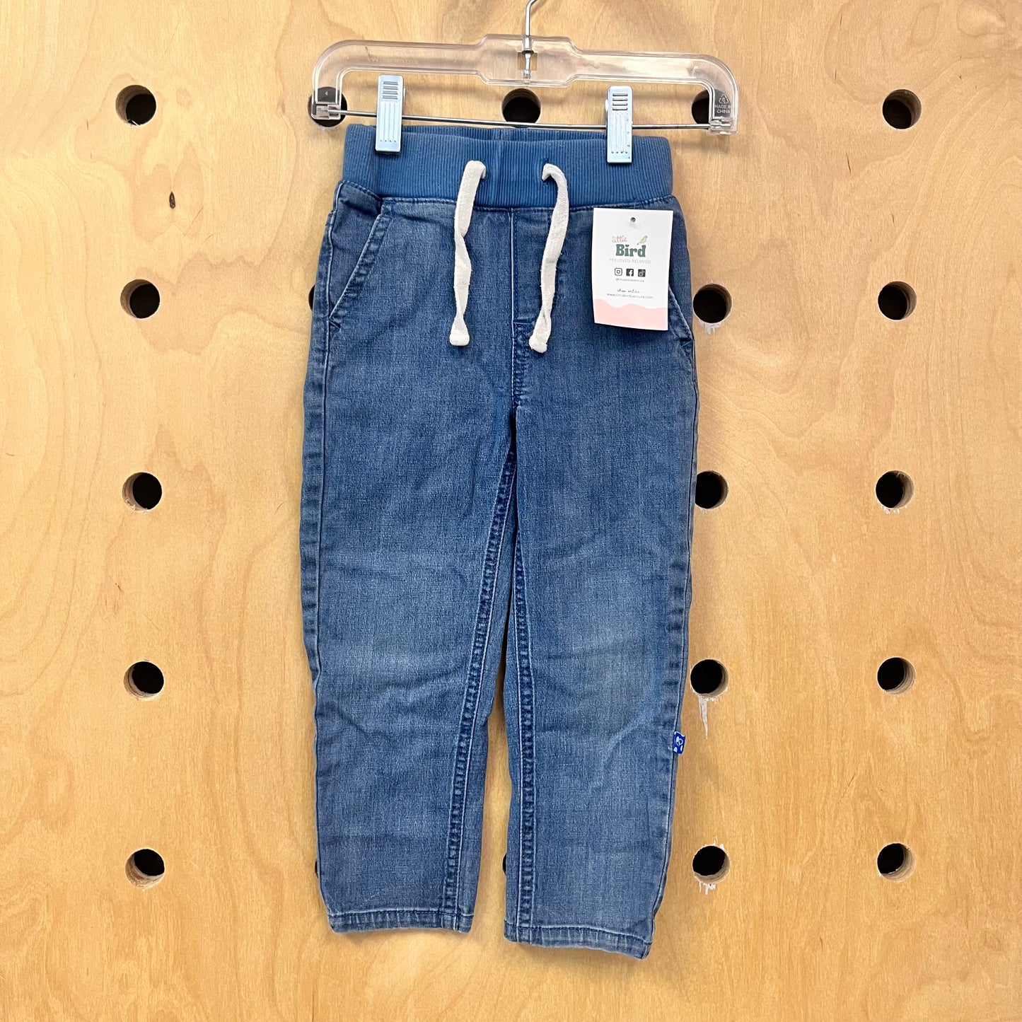 Pull On Drawstring Denim