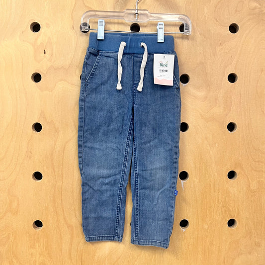 Pull On Drawstring Denim