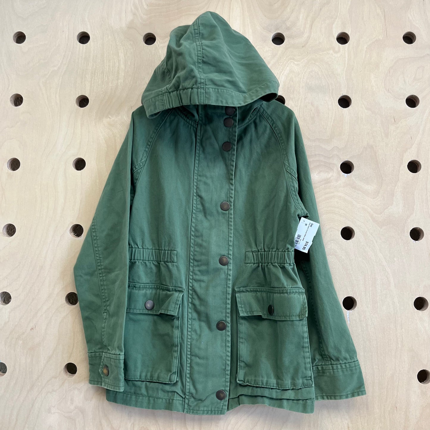 Army Green Cinched Waist Jacket