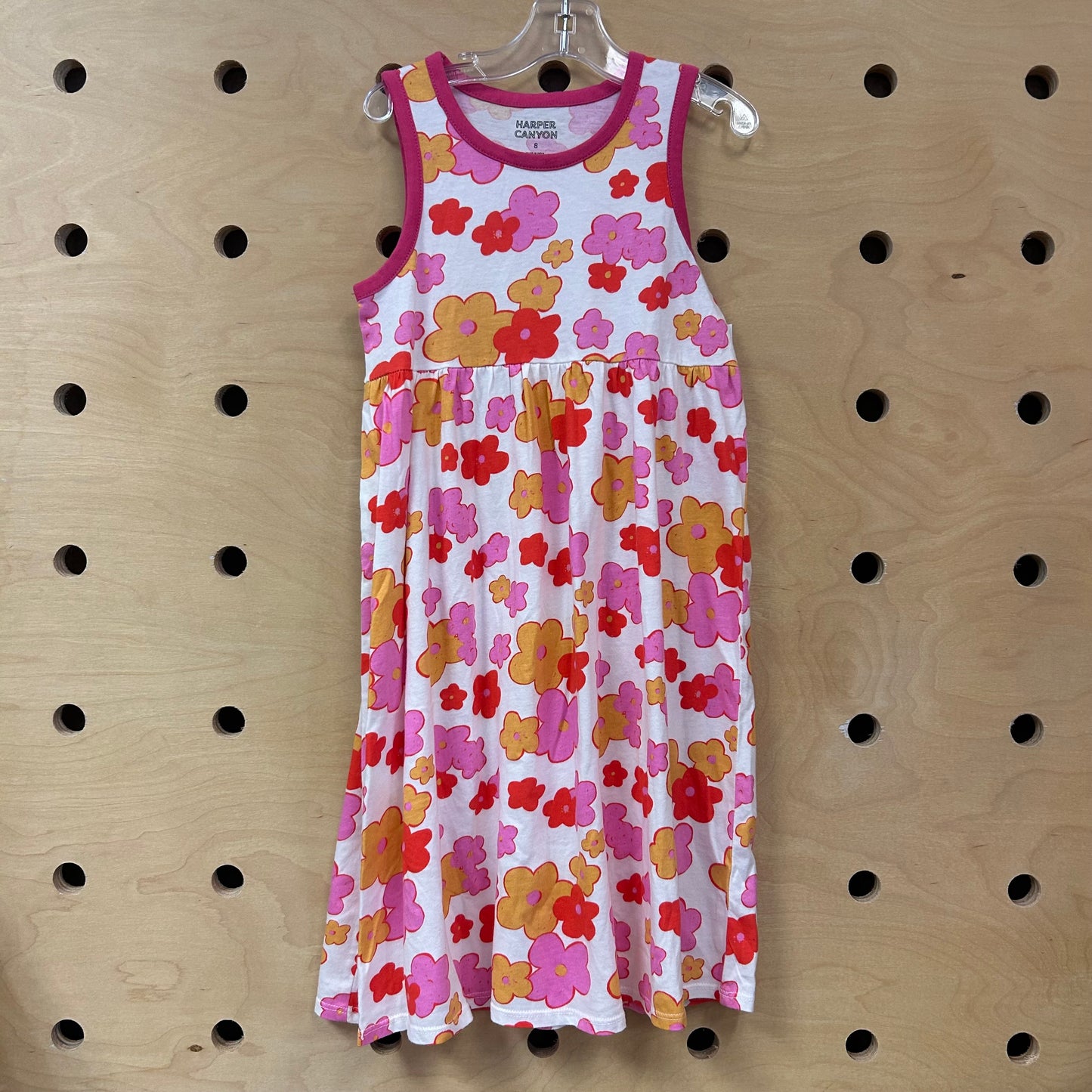 Cream & Pink Floral Dress NEW!