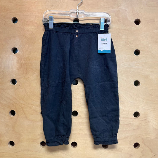 Grey Lined Gauze Joggers