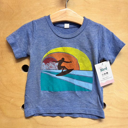 Blue Surfer Sunset Tee