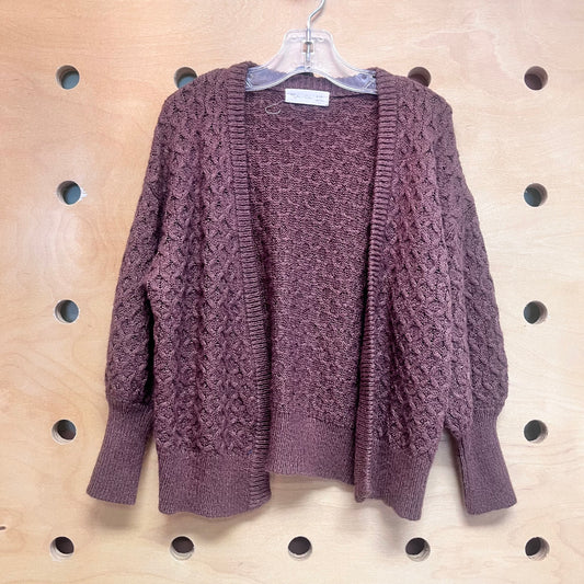 Brown Open Knit Cardigan
