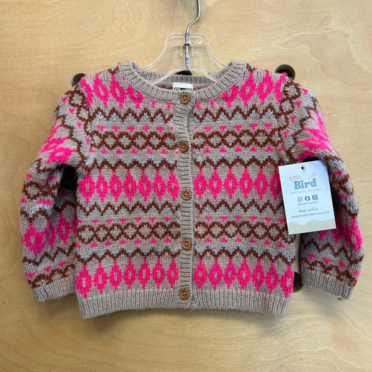 Beige/Electric Pink Sweater