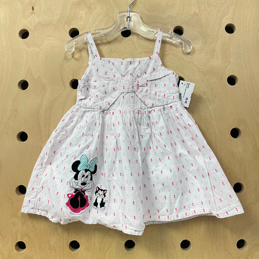 White & Pink Minnie Figaro Dress