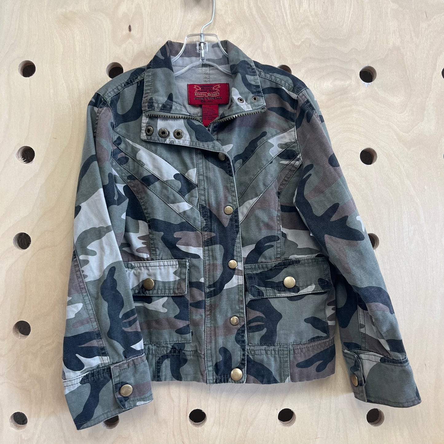 Army Green Camo Cargo Jacket