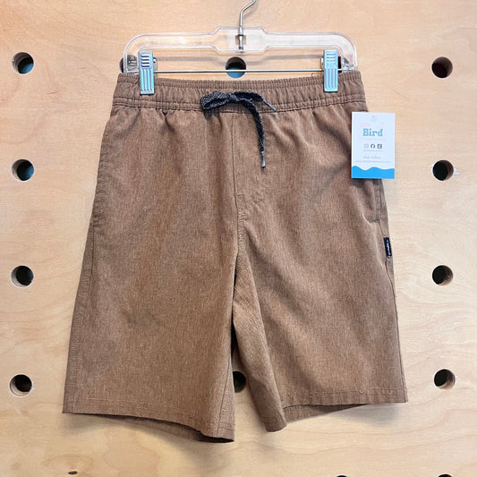 Tan Hybrid Drawstring Shorts