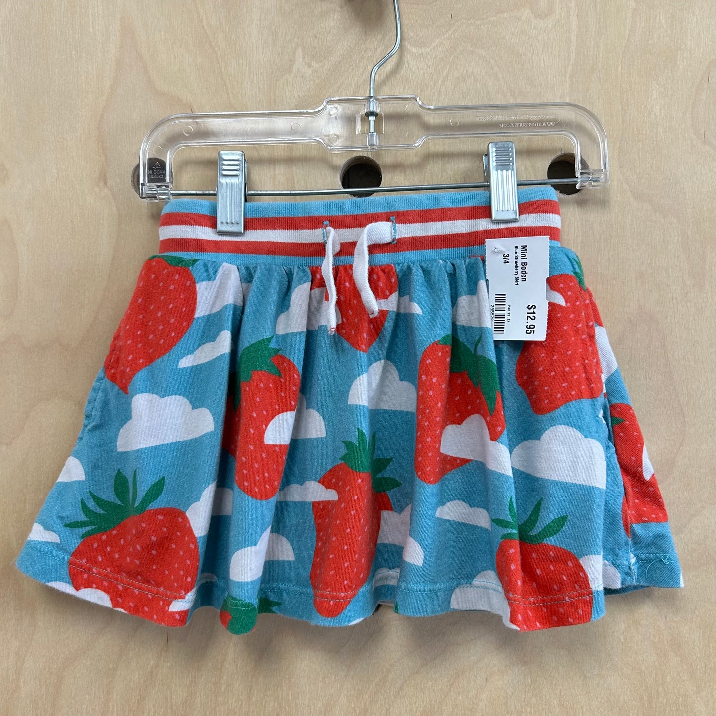 Blue Strawberry Skirt
