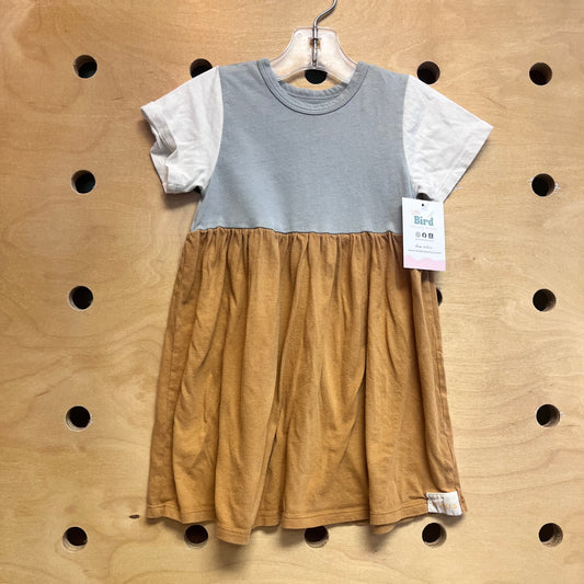 Brown/Blue Colorblock Dress