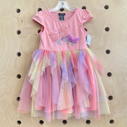 Pink Butterfly Tulle Dress