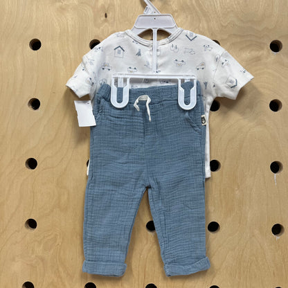 White Dog Tee & Muslin Outfit NEW!!!